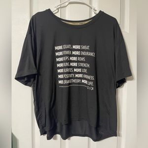 XL Orangetheory Fitness Cropped Black TShirt